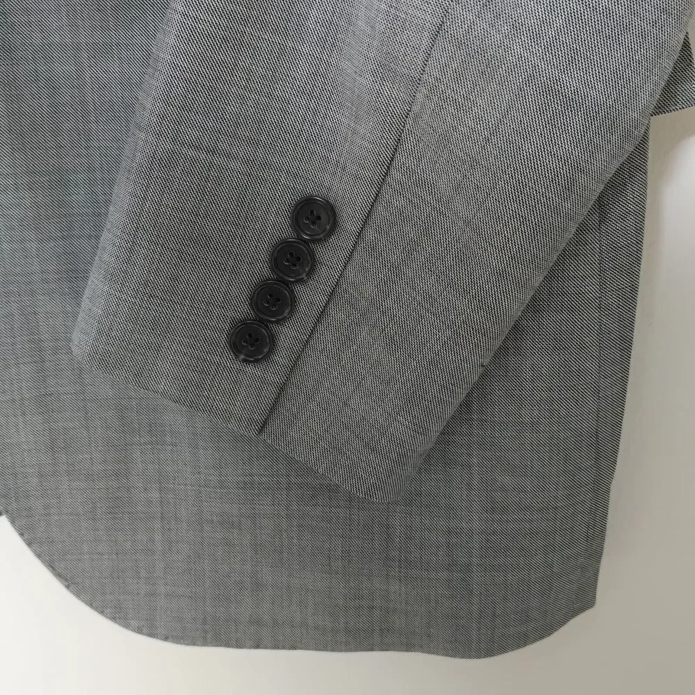J Crew Ludlow Tollegno 1900‎ Wool Gray Two Button Blazer Mens 42L Career Preppy